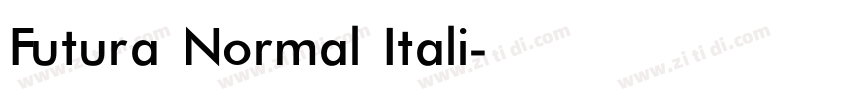 Futura Normal Itali字体转换